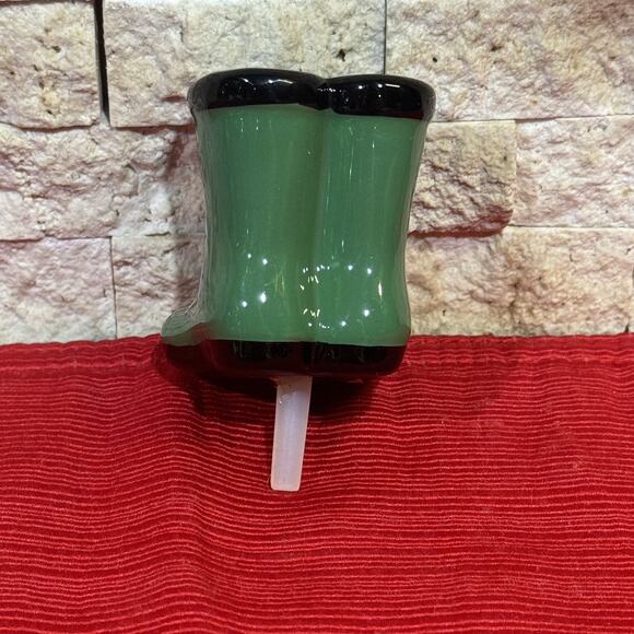 Retired Nora Fleming‎ Green Rain Boots Mini, “Jumping Puddles” #A227 - Picture 3 of 4